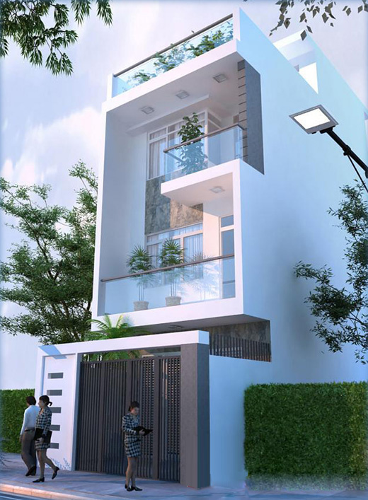 Tổng hợp mẫu thiết kế nhà phố 3 tầng măt tiền đẹp, hiện đại - 3