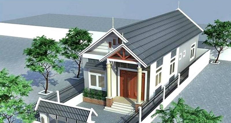 Xây nhà cấp 4 mái tôn 5 x 20
